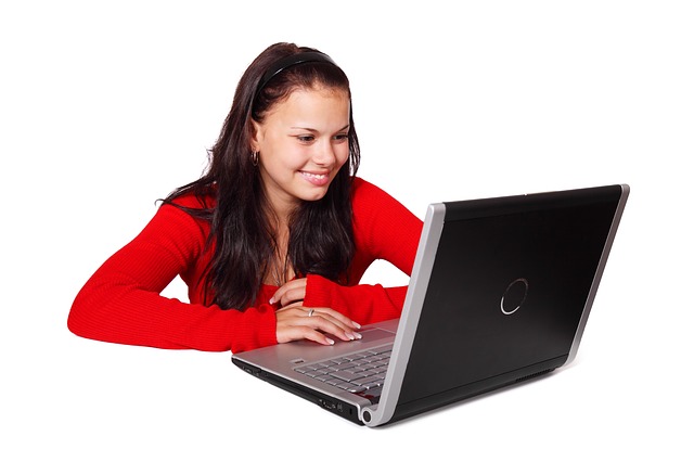 Girl With Computer